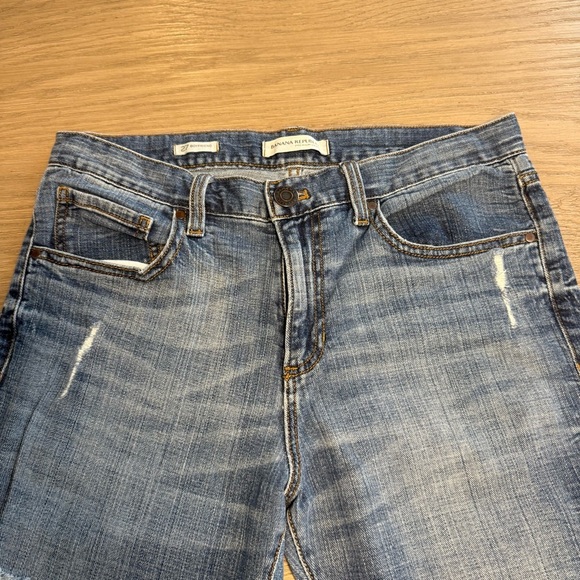 Banana Republic Boyfriend Distressed Jeans Sz 27 Relaxed Fit 90s Bohemian Modern - Picture 3 of 11